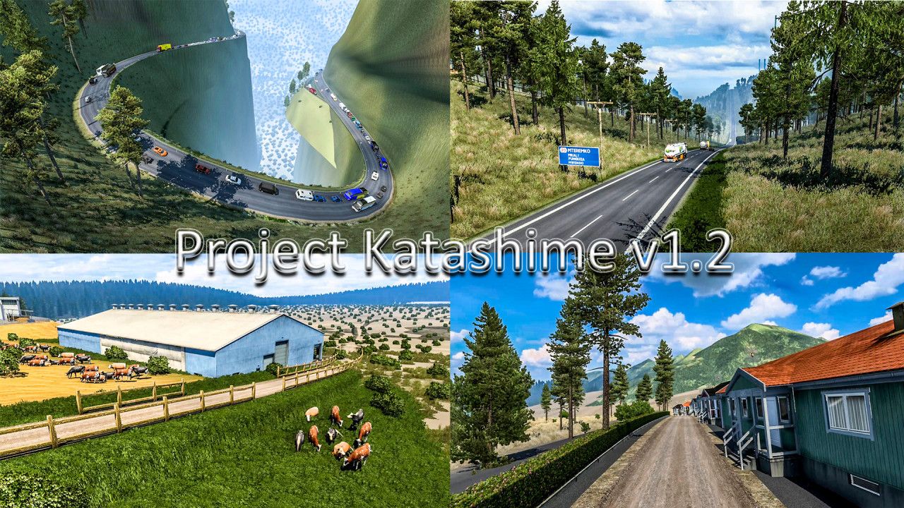New Project Katashime v1.2 Map Mod - ETS2 1.41,1.42